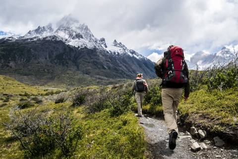 Roberto de trekking hacia el Fitz Roy